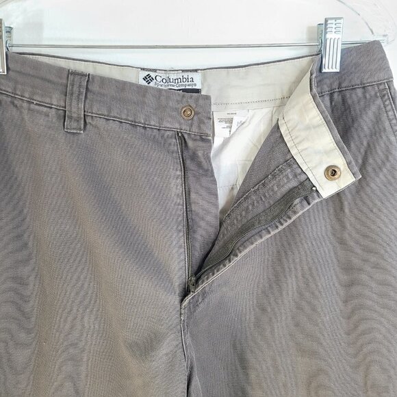 Columbia Rugged Outdoors Sportswear Canvas Pants Gray Mens 33 X 30 - Picture 3 of 8